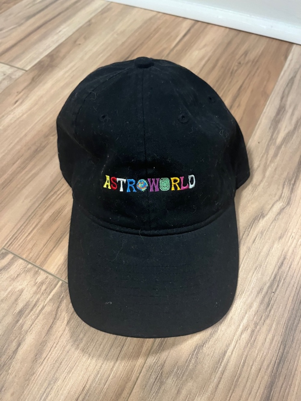Astroworld Black Embroidered Baseball Cap